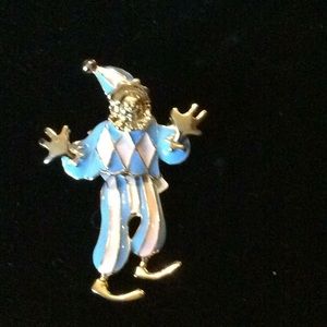 💰Clown brooch new gift giving condition gold pink